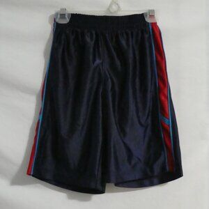 ATHLETIC WORKS | boys 6x | Striped Navy Sports Shorts | Stretchy Waistband